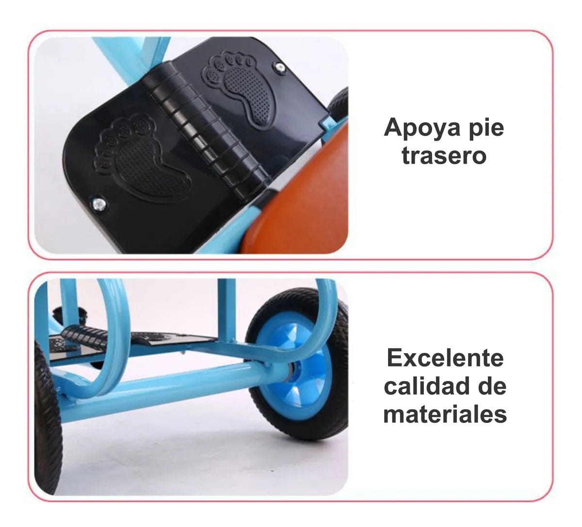 BICICLETA DOBLE KIDS CELESTE