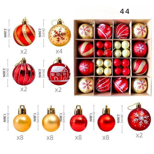 BOX NAVIDEÑO DECORATIVO PREMIUN - 44 PCS