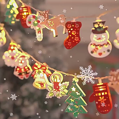 GUIRNALDAS NAVIDEÑAS SANTA LUZ LED - 1 MT